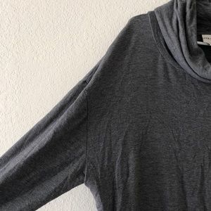 Gray Cowl Neck Sweater Plus Size Sweater Ava&Viv